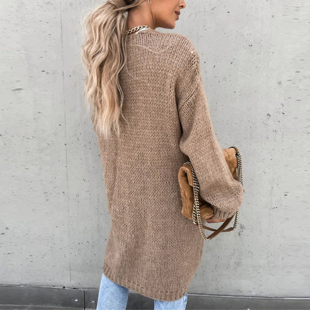 Cardigan lungo oversize da donna - Maglia ampia e comoda