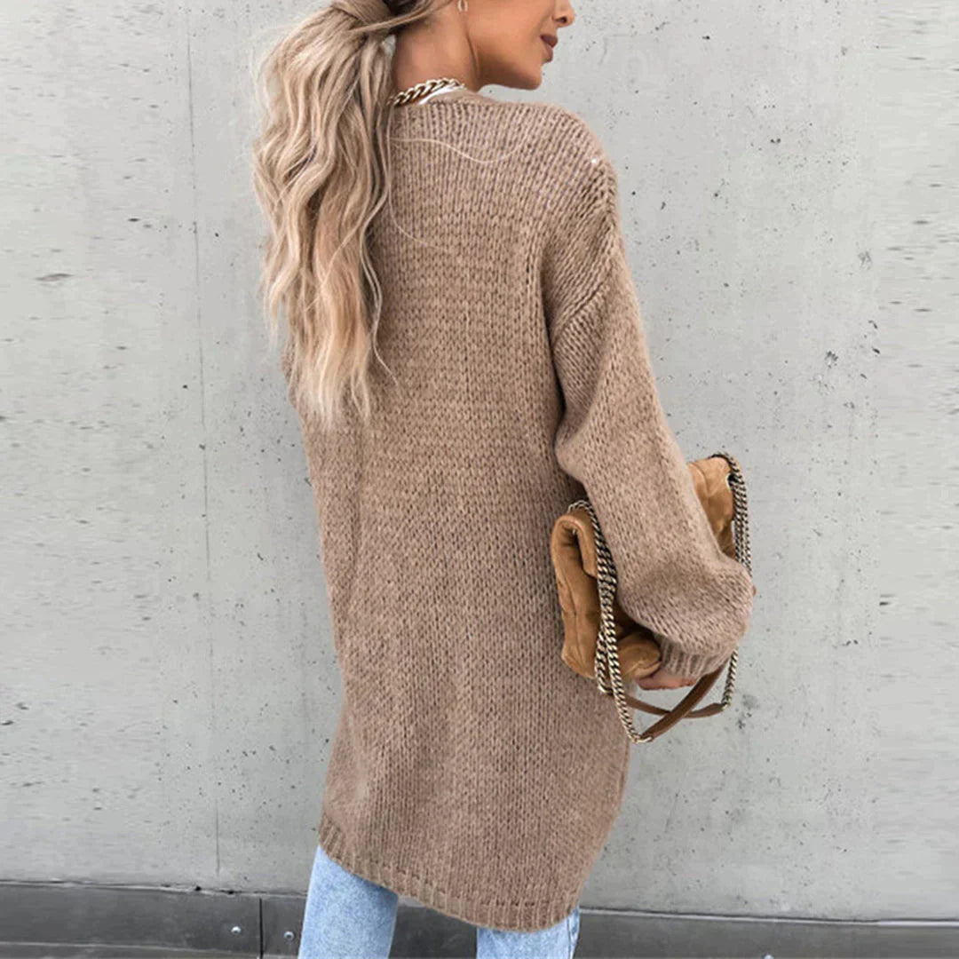 Cardigan lungo oversize da donna - Maglia ampia e comoda