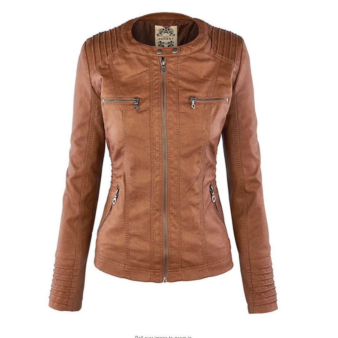 Giacca impermeabile con cerniera e cappuccio da donna - Elegante e leggero cappotto antipioggia