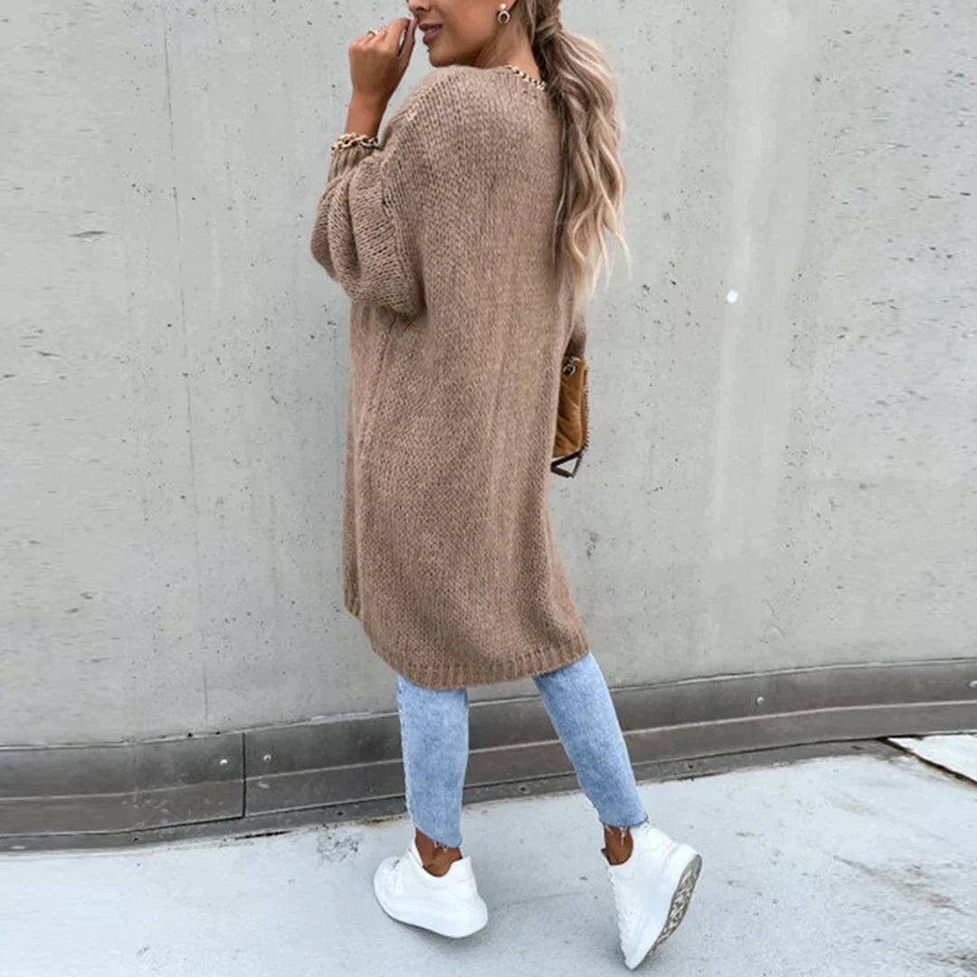 Cardigan lungo oversize da donna - Maglia ampia e comoda
