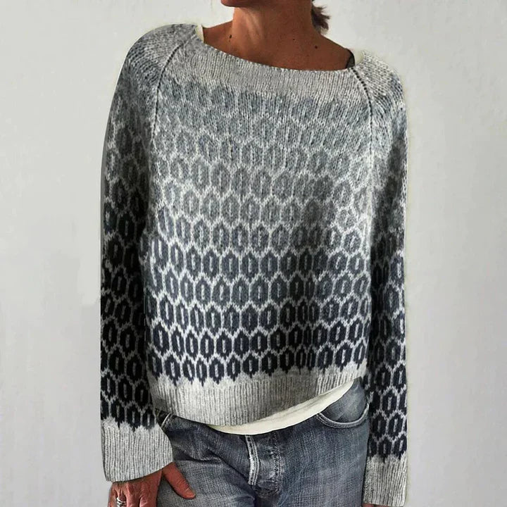 Maglione trendy da donna con motivo strutturato e morbido