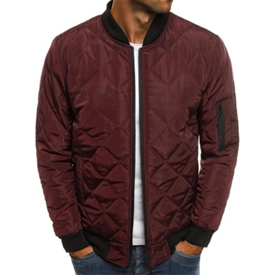 Giubbotto bomber con cerniera elegante da uomo - Abbigliamento leggero e comodo