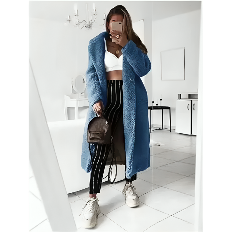 Elegante e caldo cappotto invernale lungo da donna