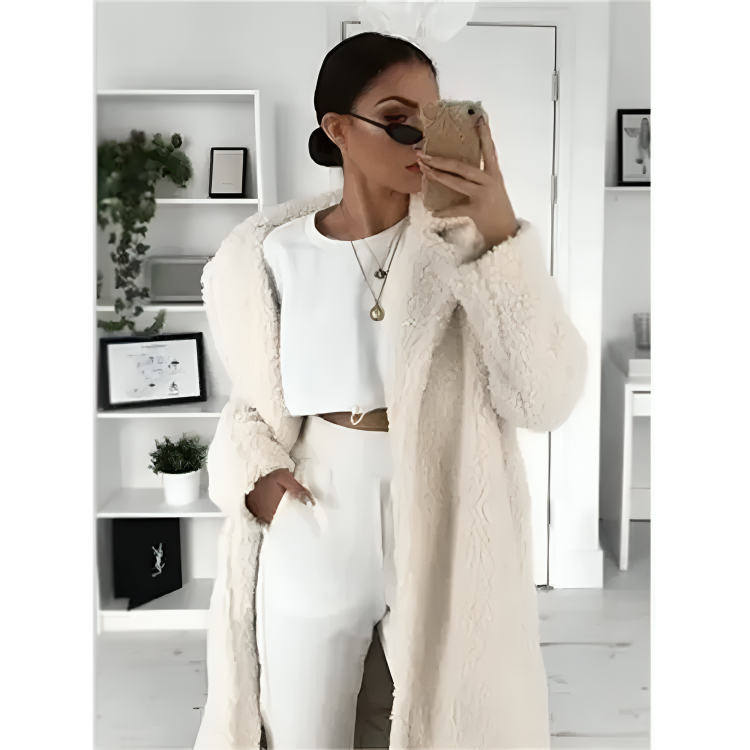 Elegante e caldo cappotto invernale lungo da donna