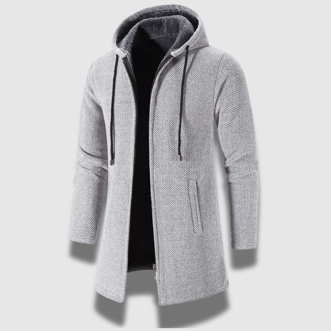 Giacca con cappuccio lunga da uomo Premium, confortevole e alla moda