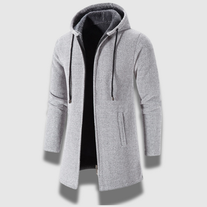 Giacca con cappuccio lunga da uomo Premium, confortevole e alla moda