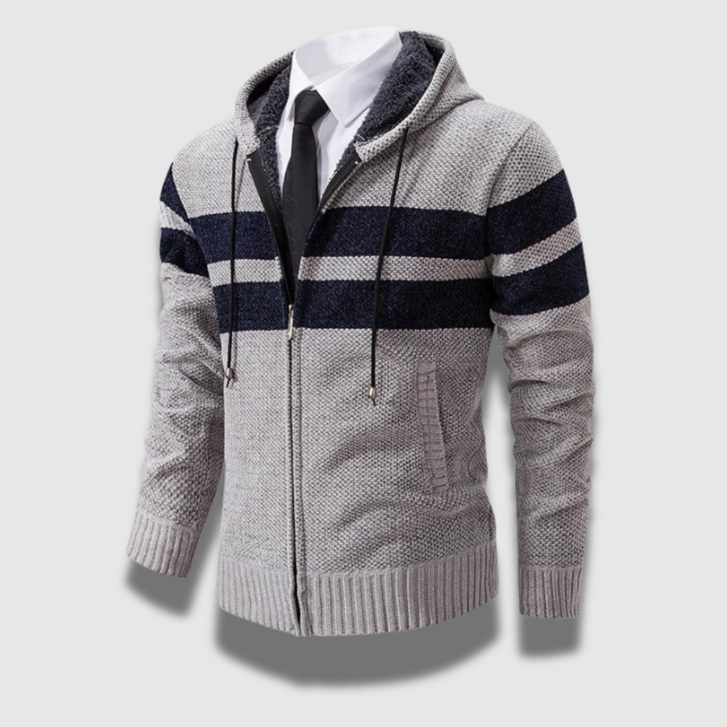 Giacca con cappuccio Vintage Premium da uomo a righe