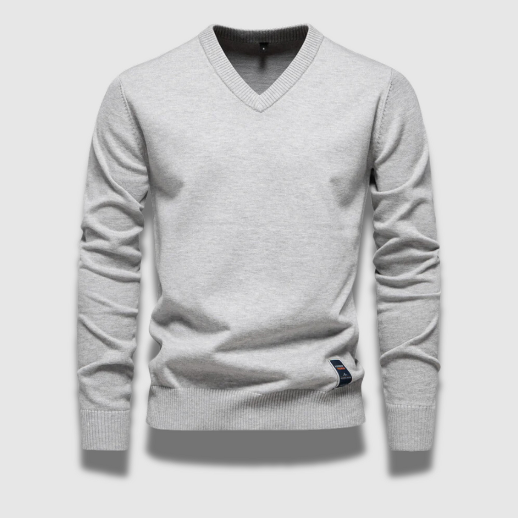 Maglione da uomo con collo a V confortevole e caldo