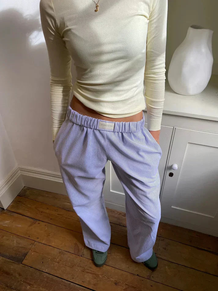 Pantaloni casual a righe | Cotone | Stile confortevole