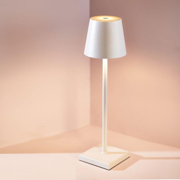 Lampada da Tavolo Ricaricabile Senza Fili - Metallo di Alta Qualità