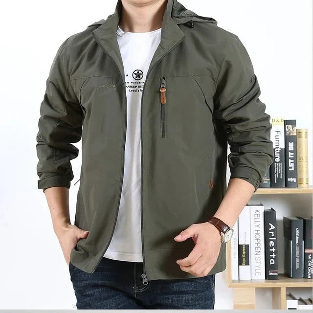 Giacca tattica impermeabile con cerniera da uomo alla moda - Stile militare