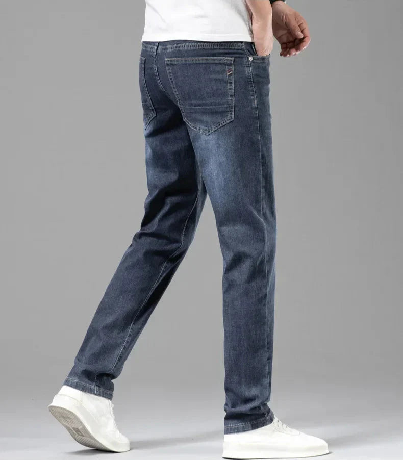 Uomo premium resistenti taglio dritto aderente Jeans – Denim pantaloni
