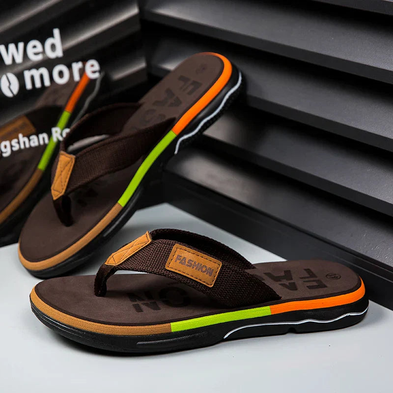 Infradito da Uomo Eleganti Multicolore con Suola Antiscivolo – Sandali Estivi Leggeri e Comodi per la Spiaggia e l'Uso Quotidiano