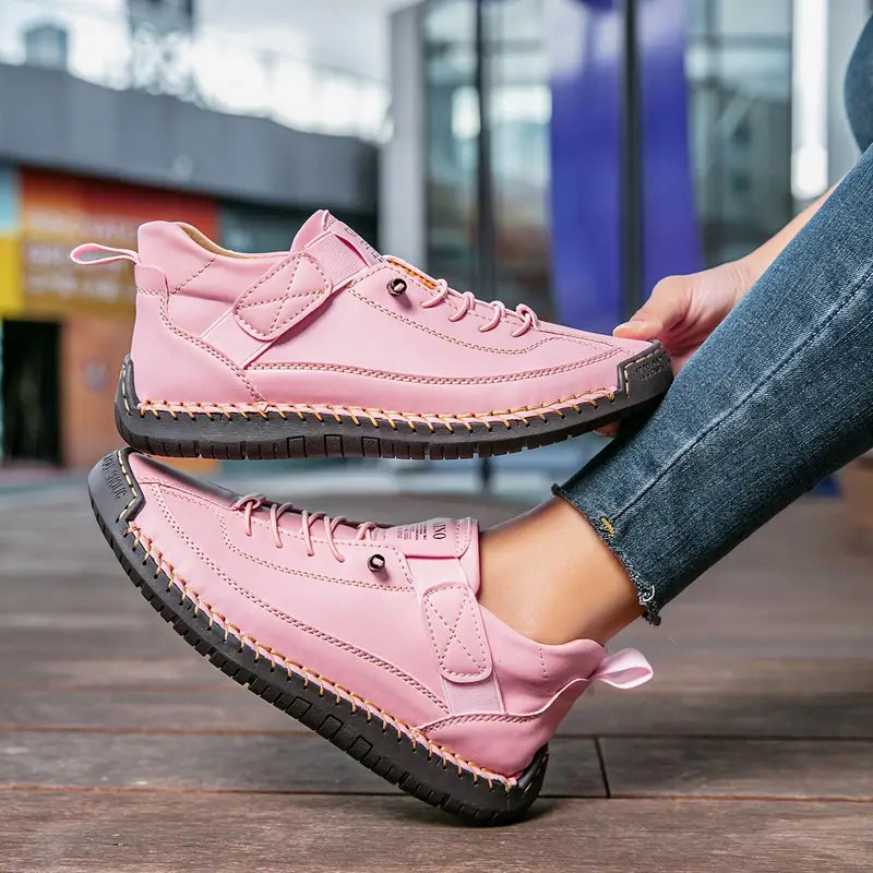 Sneakers eleganti con lacci da donna - Scarpe eleganti e comode con suola in gomma