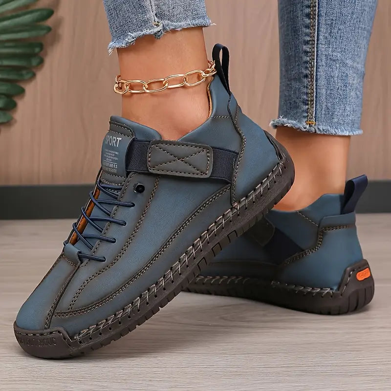 Sneakers eleganti con lacci da donna - Scarpe eleganti e comode con suola in gomma