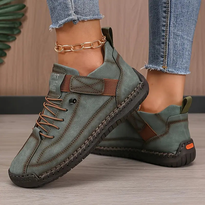 Sneakers eleganti con lacci da donna - Scarpe eleganti e comode con suola in gomma