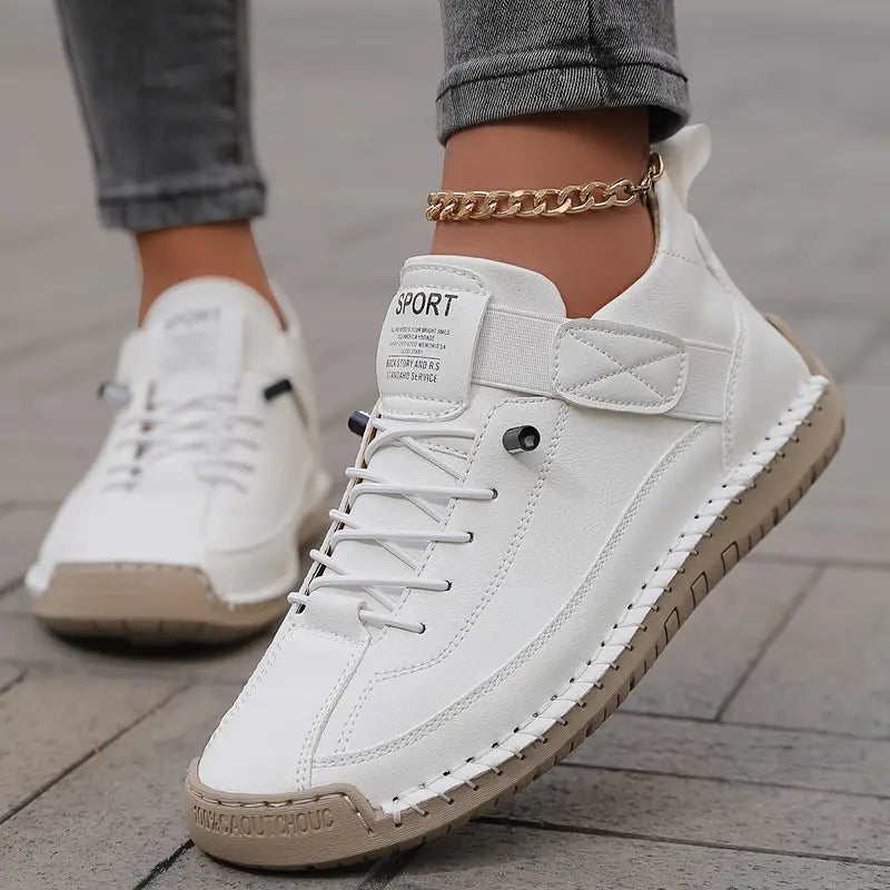 Sneakers eleganti con lacci da donna - Scarpe eleganti e comode con suola in gomma