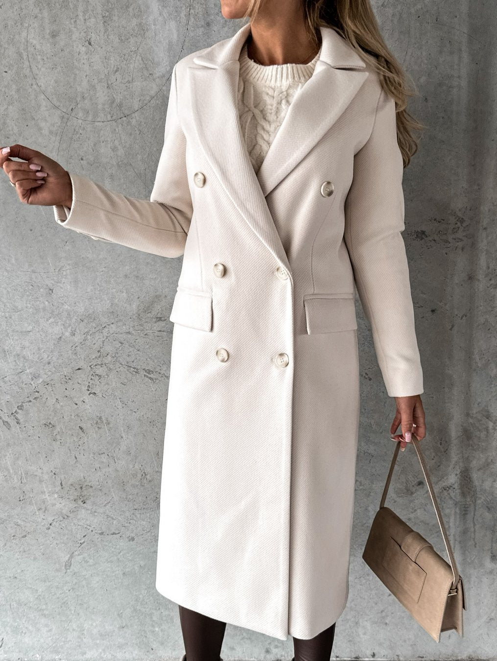 Elegante cappotto lungo da donna