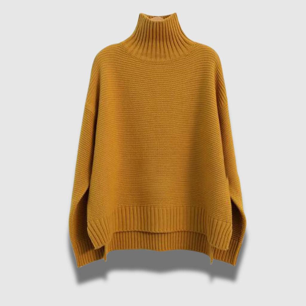 Maglione invernale Hygge da donna a collo alto e allentato