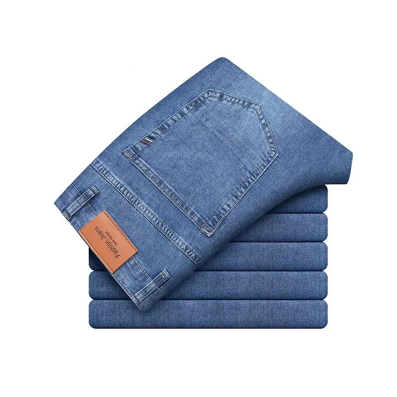Uomo premium resistenti taglio dritto aderente Jeans – Denim pantaloni