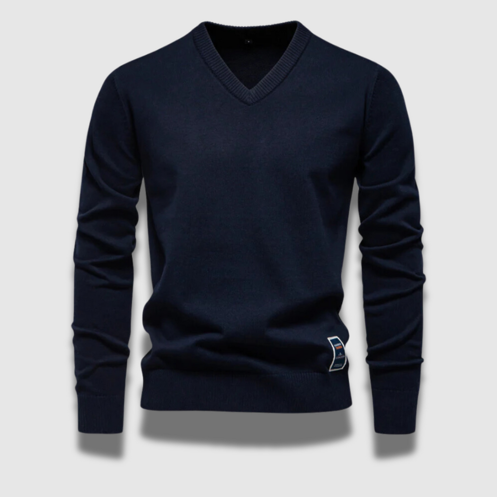 Maglione da uomo con collo a V confortevole e caldo