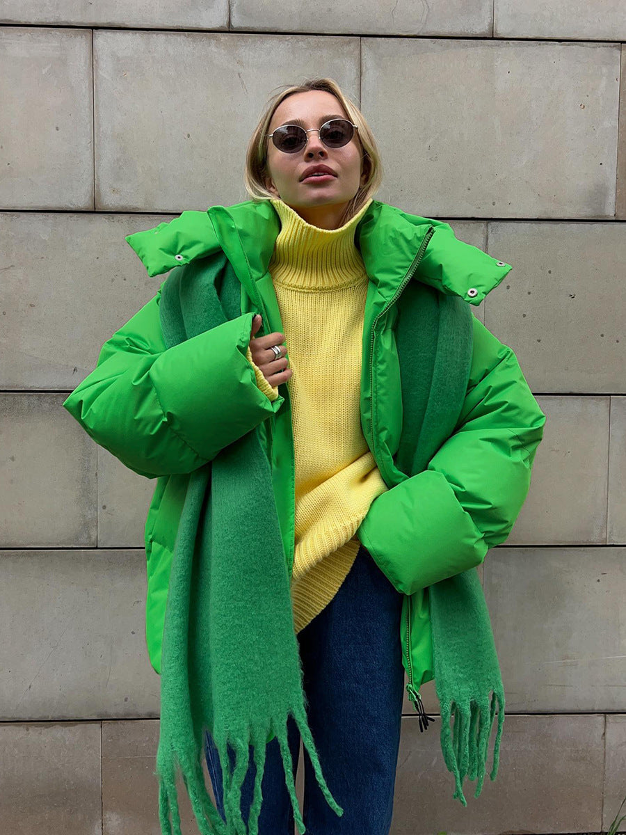 Giacca trapuntata con cappuccio da donna - Cappotto invernale elegante e confortevole