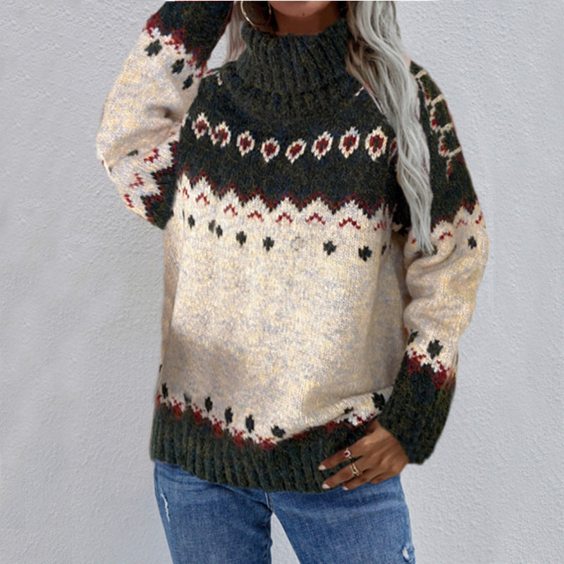 Elegante maglione Fair Isle da donna - Comoda maglia grossa