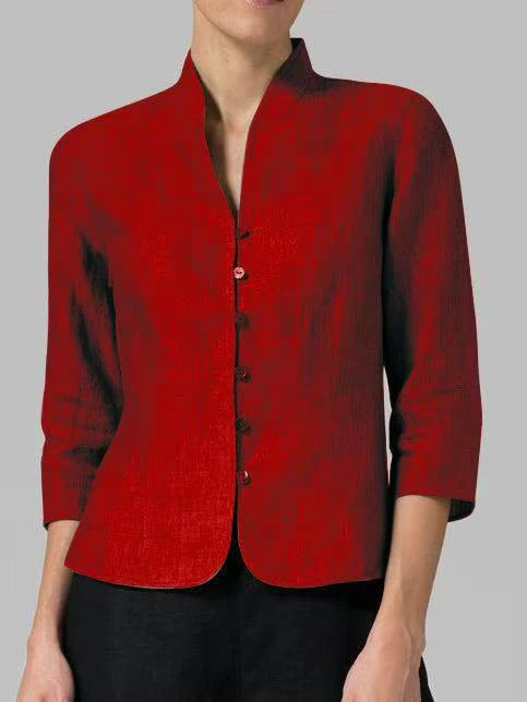Camicetta da donna con colletto alto - Elegante top di alta qualità