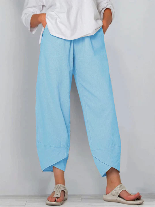Pantaloni estivi cropped chic da donna – Pantaloni leggeri ed eleganti