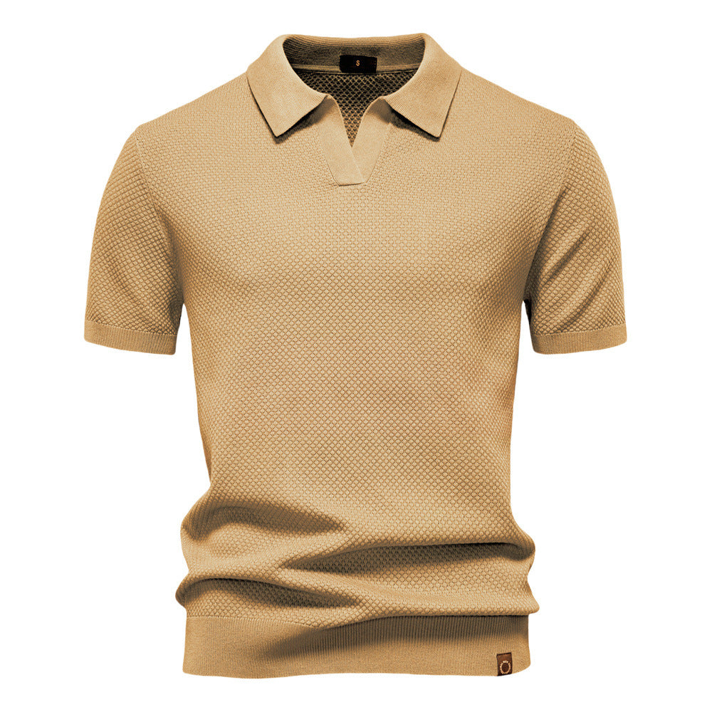 Polo strutturata da uomo - Vestibilità moderna e traspirante con texture elegante