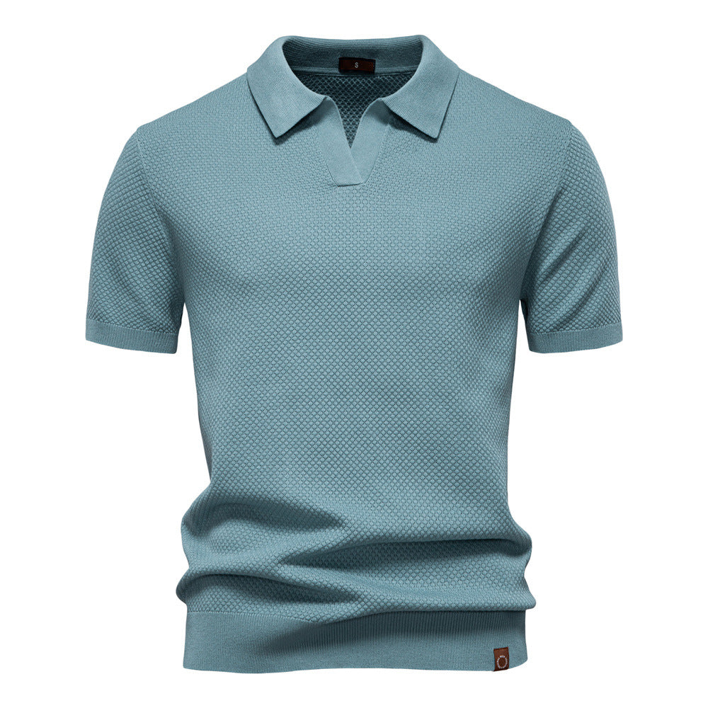Polo strutturata da uomo - Vestibilità moderna e traspirante con texture elegante