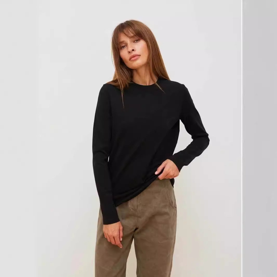 T-shirt a maniche lunghe da donna - Top casual moderno ed elegante