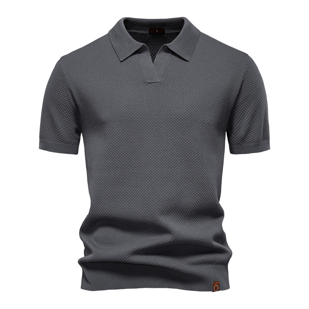 Polo strutturata da uomo - Vestibilità moderna e traspirante con texture elegante