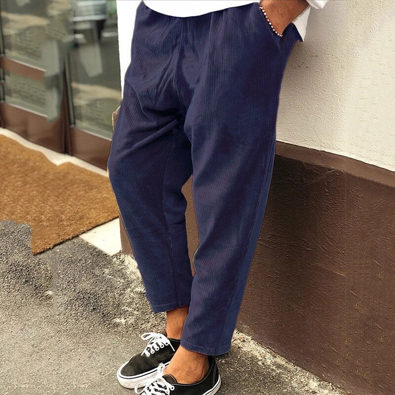 Pantaloni larghi a coste vintage da uomo - eleganti e comodi