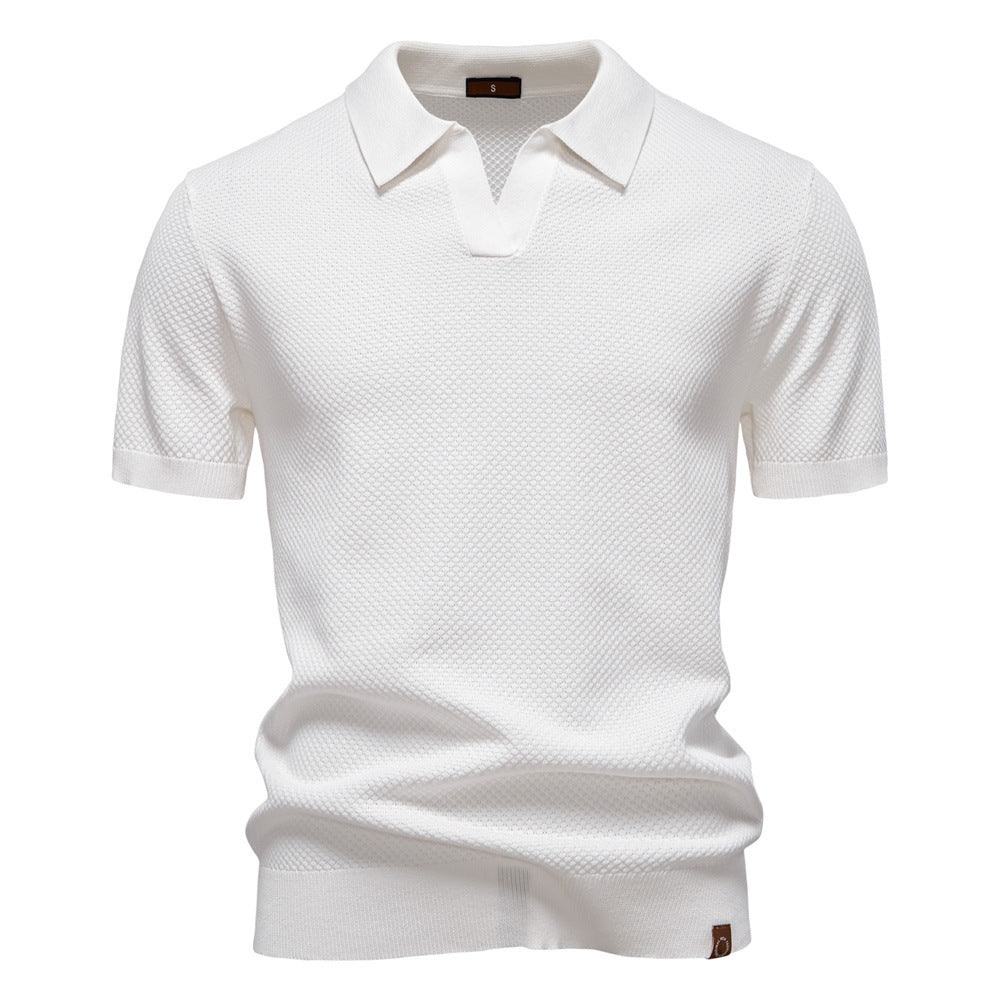 Polo strutturata da uomo - Vestibilità moderna e traspirante con texture elegante