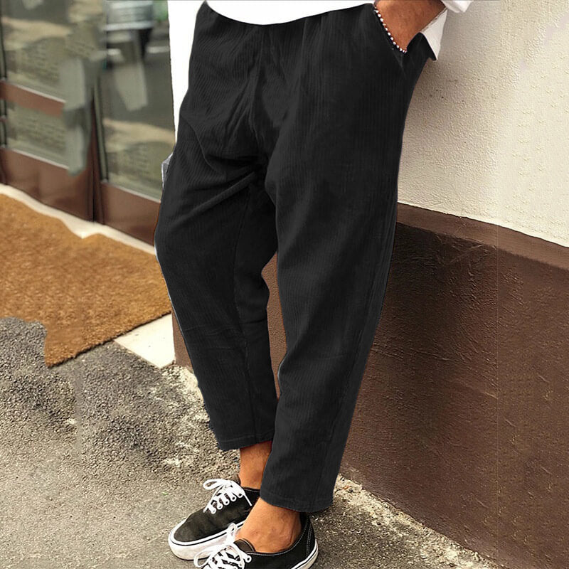 Pantaloni larghi a coste vintage da uomo - eleganti e comodi