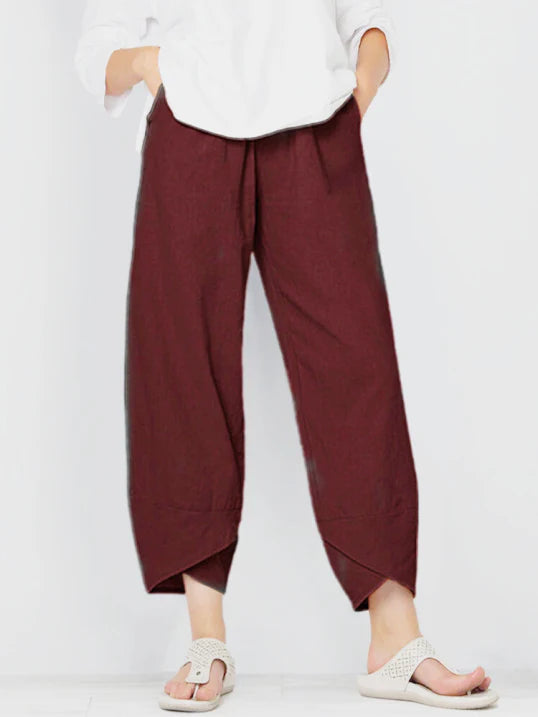 Pantaloni estivi cropped chic da donna – Pantaloni leggeri ed eleganti