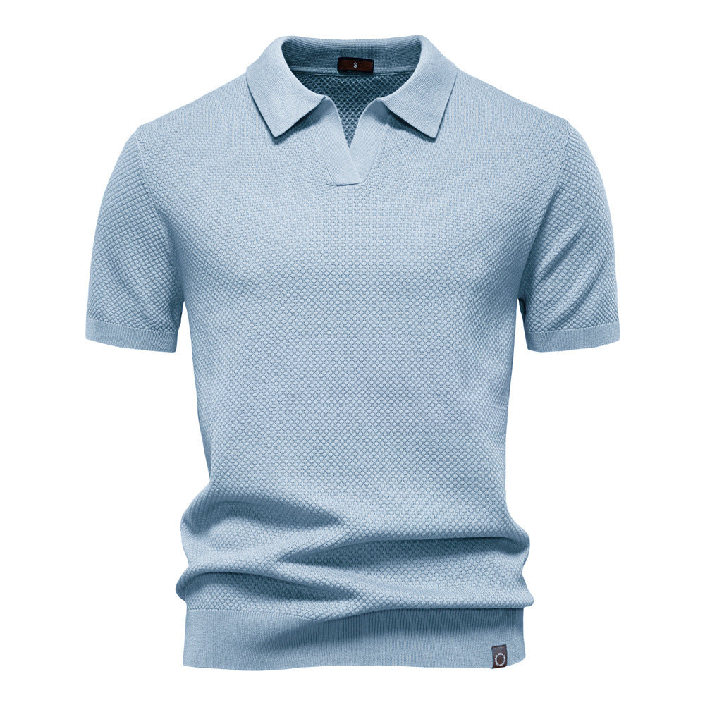 Polo strutturata da uomo - Vestibilità moderna e traspirante con texture elegante