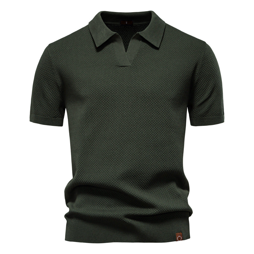 Polo strutturata da uomo - Vestibilità moderna e traspirante con texture elegante