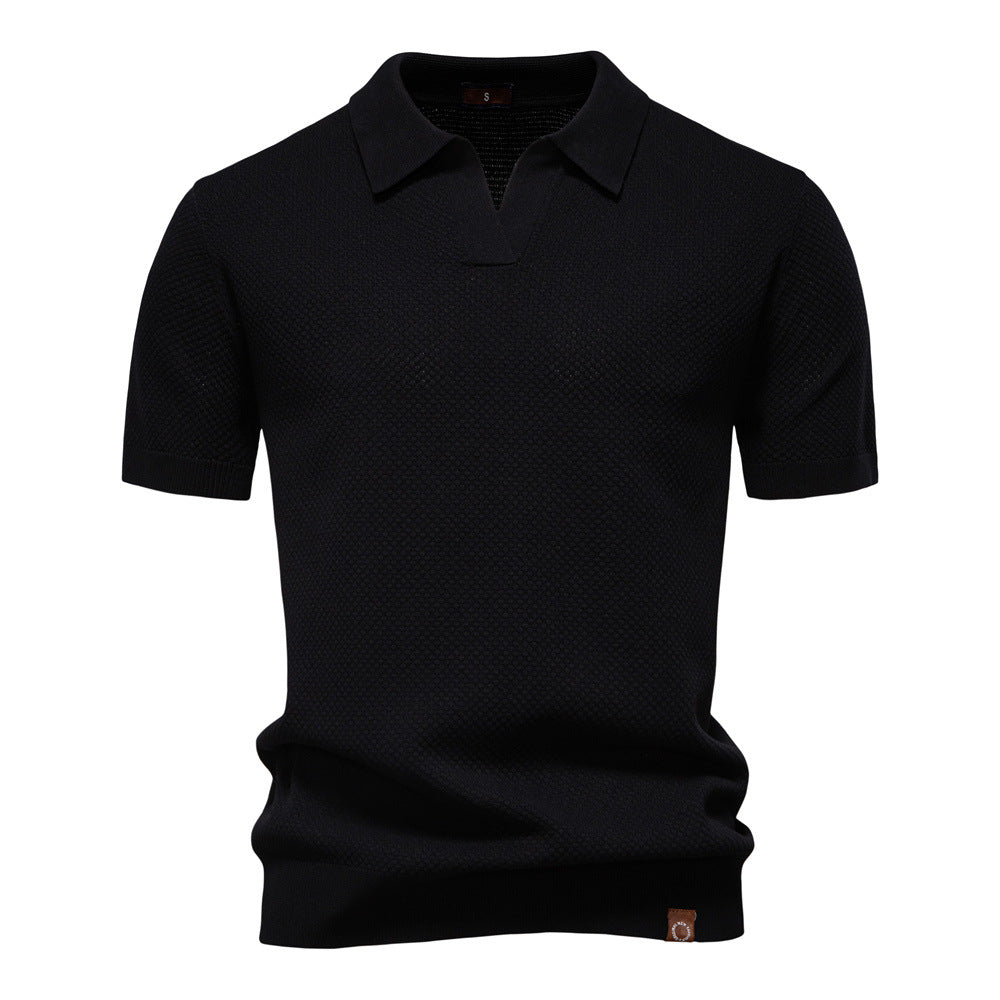 Polo strutturata da uomo - Vestibilità moderna e traspirante con texture elegante