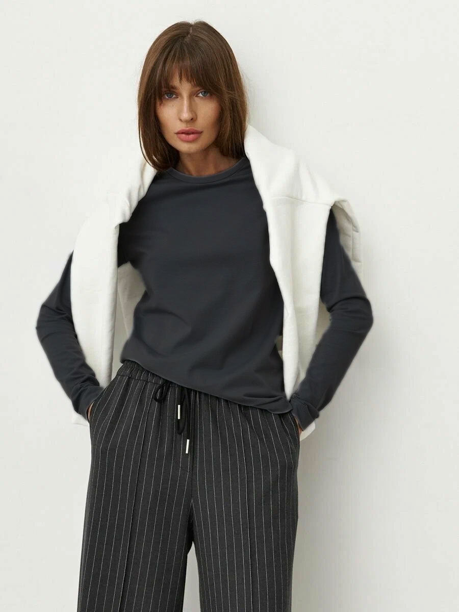 T-shirt a maniche lunghe da donna - Top casual moderno ed elegante