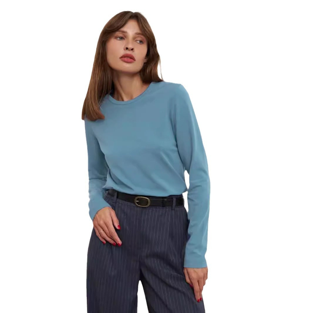 T-shirt a maniche lunghe da donna - Top casual moderno ed elegante