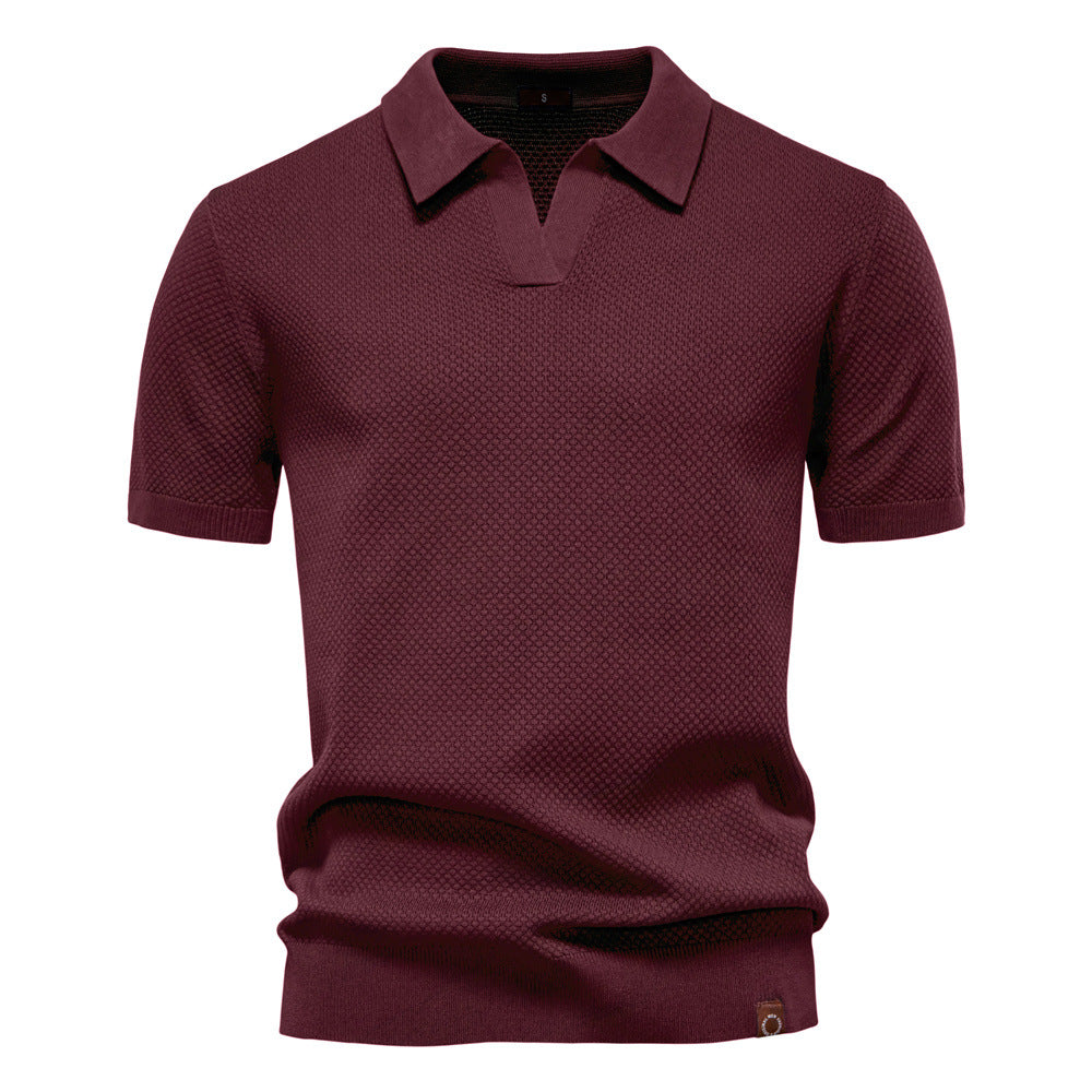 Polo strutturata da uomo - Vestibilità moderna e traspirante con texture elegante