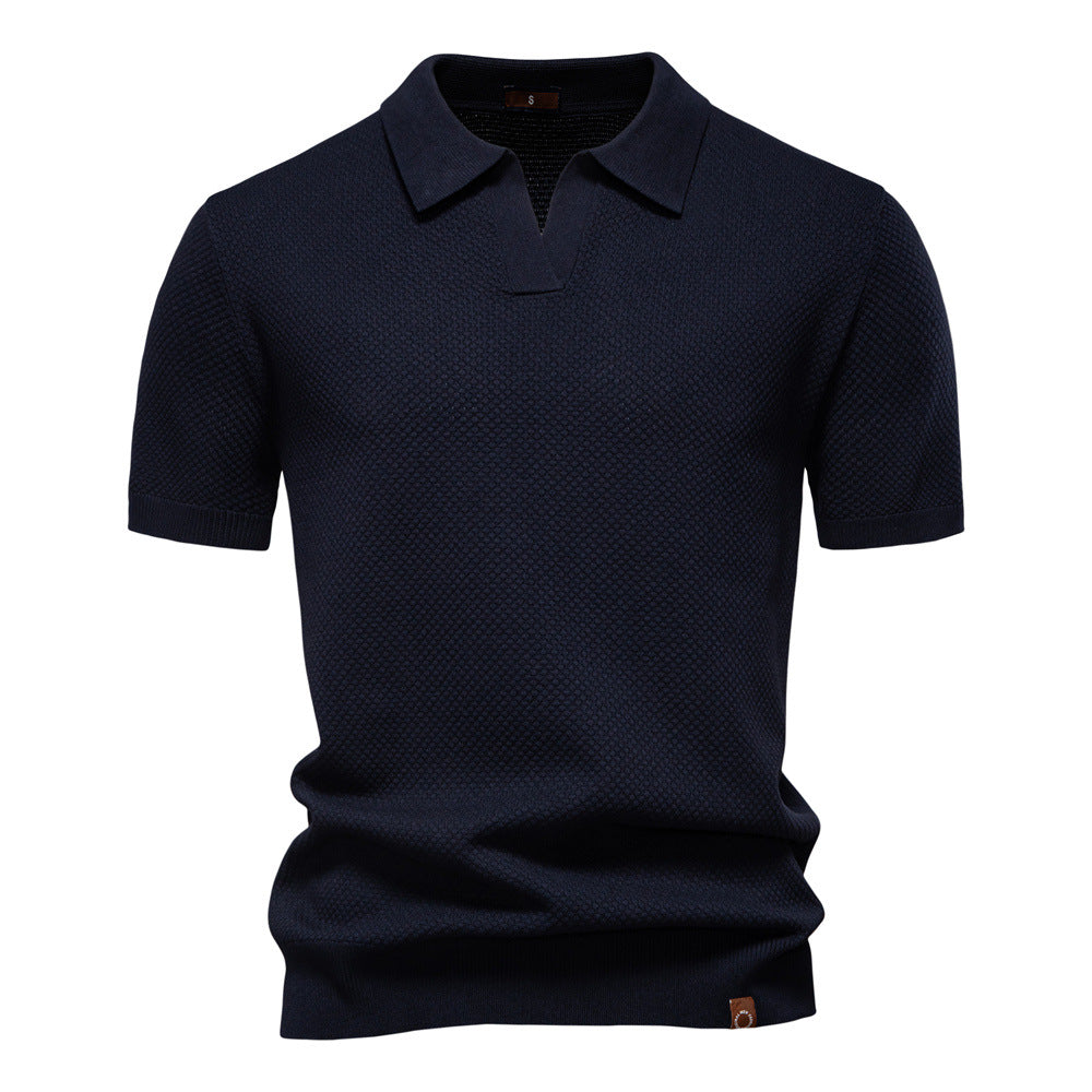 Polo strutturata da uomo - Vestibilità moderna e traspirante con texture elegante
