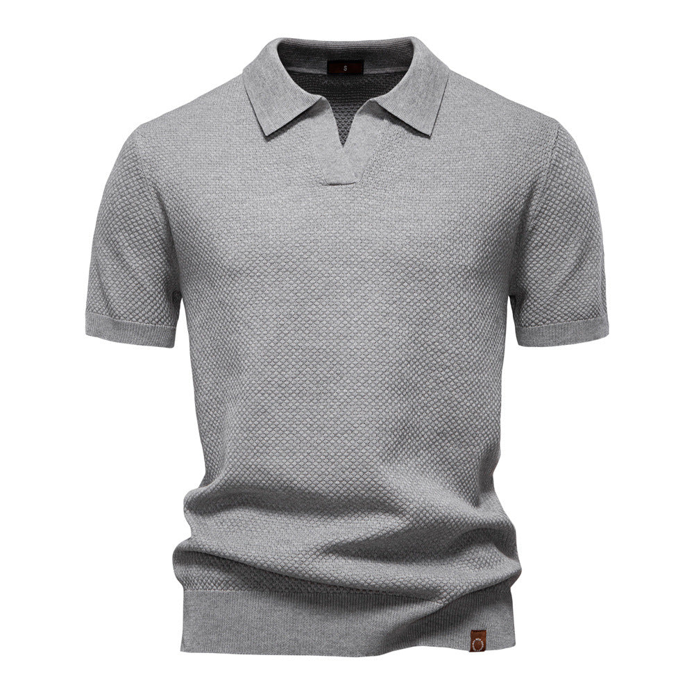 Polo strutturata da uomo - Vestibilità moderna e traspirante con texture elegante