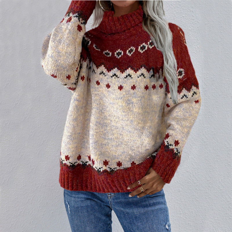 Elegante maglione Fair Isle da donna - Comoda maglia grossa