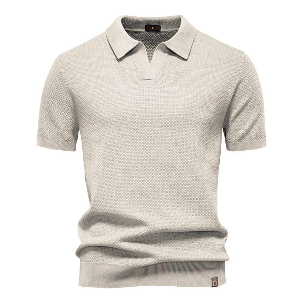 Polo strutturata da uomo - Vestibilità moderna e traspirante con texture elegante