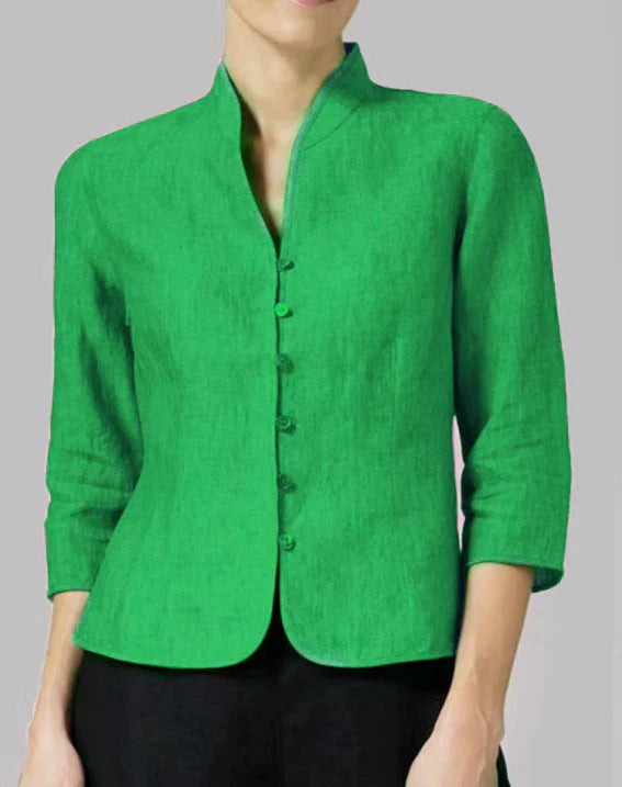 Camicetta da donna con colletto alto - Elegante top di alta qualità