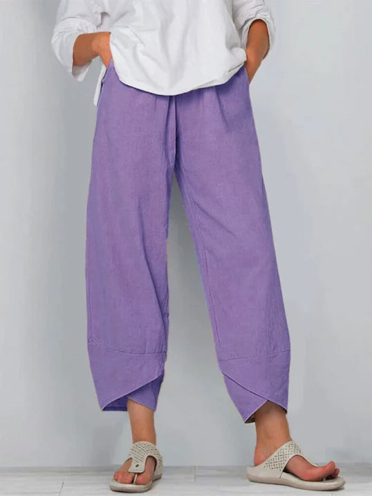 Pantaloni estivi cropped chic da donna – Pantaloni leggeri ed eleganti