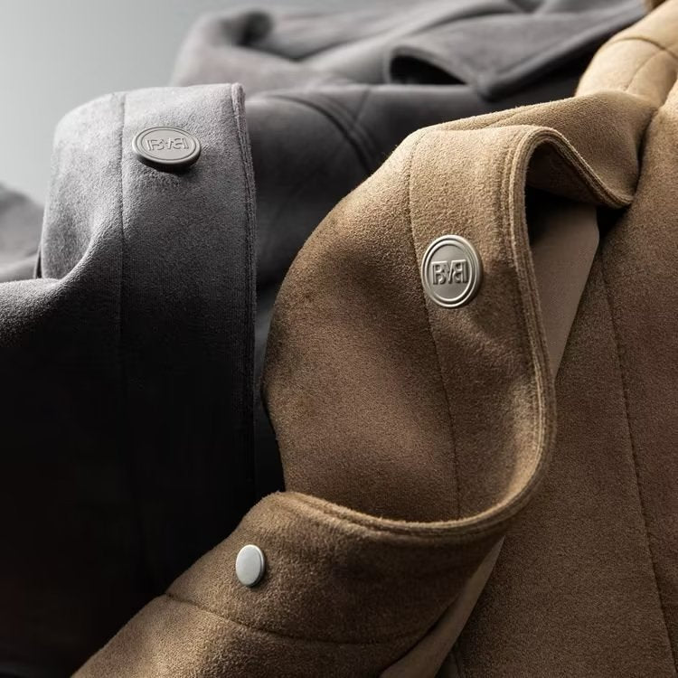 Giacca in pelle scamosciata da uomo | Elegante e resistente | Design senza tempo